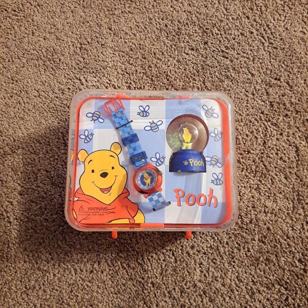 NIB Vintage SII Winnie The Pooh Watch &Snow Globe Set DISNEY - Picture 11 of 11